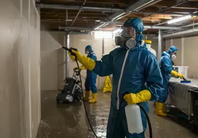 Basement Sanitization and Antimicrobial Treatment process in Castle Rock, CO