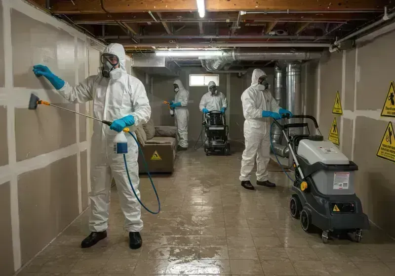 Basement Moisture Removal and Structural Drying process in Castle Rock, CO